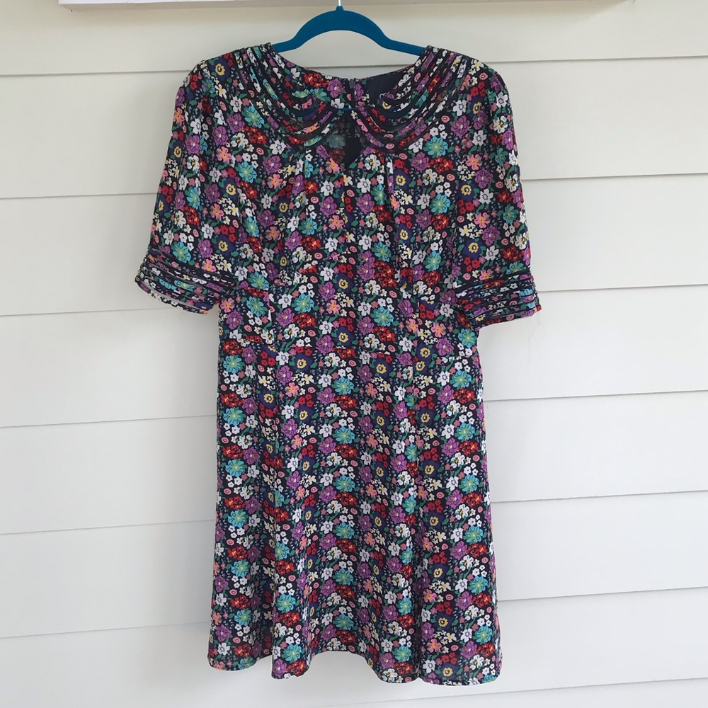 ASOS vintage look floral dress with mesh detail